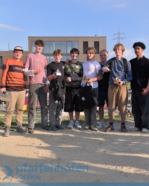 Siegerehrung des „Best Line Contest“ beim IlmJam im Dirtpark Pfaffenhofen