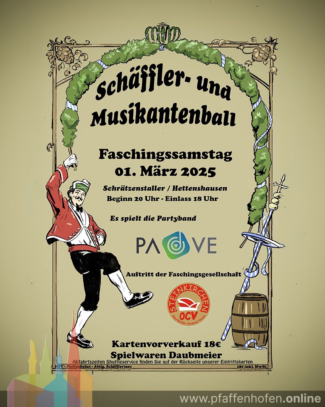 Schäffler- und Musikantenball Pfaffenhofen